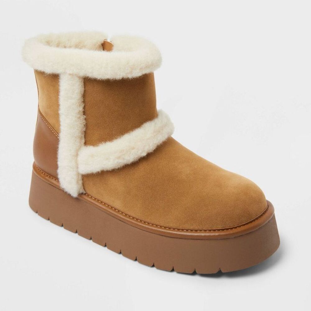 Women’s Luma Boots with Memory Foam Insole - Universal Thread Cognac 7